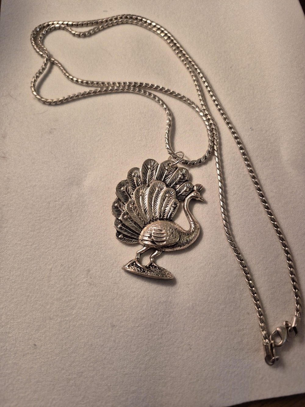 Silver Peacock Pendant Necklace - Elegant Women’s Jewelry